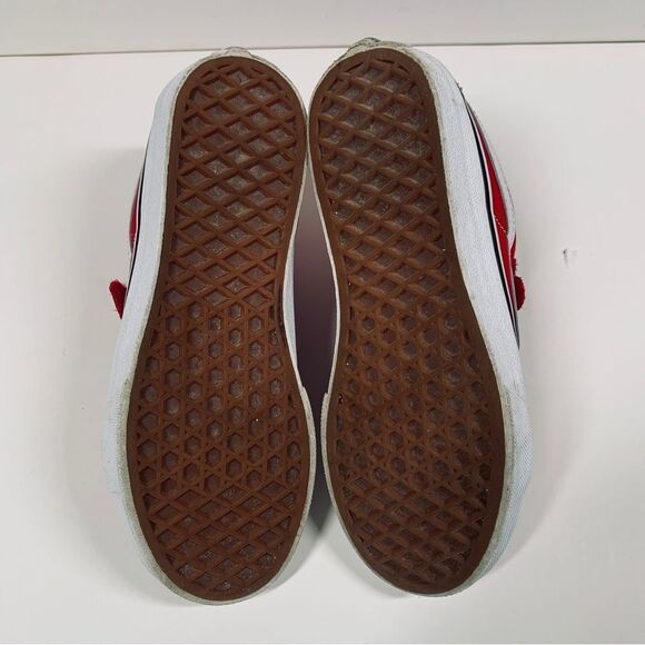 Vans SK-8 Mid Shoe Suede Red Strap Kids Size US 3 EU 34 UK2.5 - Picture 7 of 8
